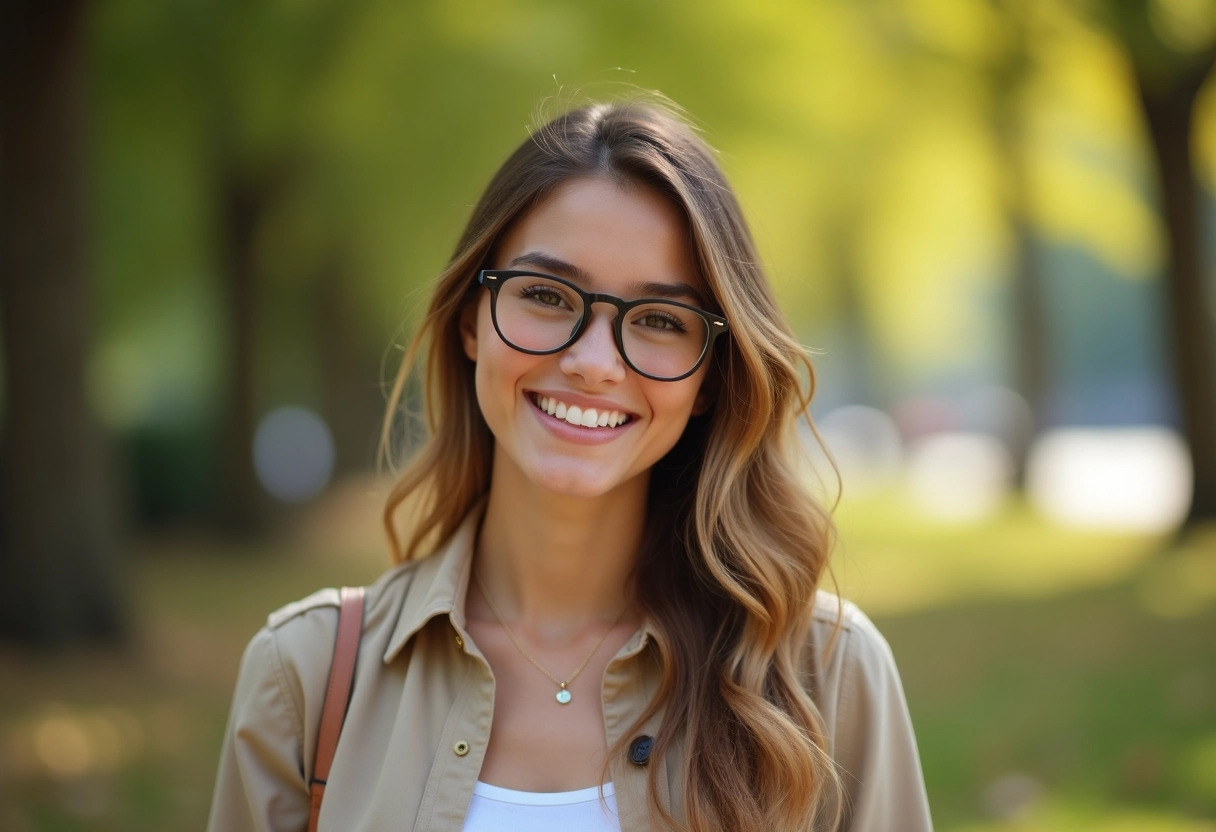 femme souriante